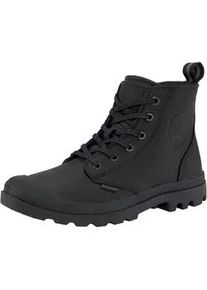 Schn&uuml;rboots Palladium "PAMPA ZIP LTH ESS", Damen, Gr. 38, schwarz, Leder, Schuhe Schn&uuml;rboots, Winterschuhe, Winterboots, Schn&uuml;rstiefel, Winterstiefel Rei&szlig;verschluss