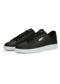 Sneaker Puma "SMASH 3.0 L", Damen, Gr. 46, schwarz (Puma schwarz, Puma schwarz, Puma wei&szlig;), Leder, unifarben, Schuhe Sneaker, mit sportlicher Optik, mit leicht profilierter Gummilaufsohle