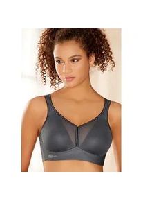 Sport-BH Anita ACTIVE "Air Control Deltapad", Damen, Gr. 65, Cup B, grau (anthrazit), Netz, Obermaterial: 49% Polyamid, 39% Polyester, 12% Elasthan, Mesh, Netz, durchscheinend, matt, unifarben, Basic, regular fit, BHs Sport-BH, doppellagige Cups, gepolsterte Tr&auml;ger, mit Print, feminin, weich