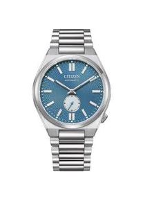 Automatikuhr Citizen "Tsuyosa", silber (silberfarben, blau), Armbanduhren, Damen, Automatikuhr, Armbanduhr, Mechanische Uhr, Herrenuhr, Damenuhr, Edelstahlarmband