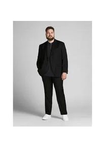 Jack & Jones Anzug "JPRFRANCO SUIT NOOS PLS", Herren, Gr. 70, N-Gr, schwarz, Web, Obermaterial: 78% Polyester, 17% Viskose, 5% Elasthan, JACK & JONES PLUSSIZE, unifarben, slim fit, Anz&uuml;ge