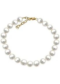 Armband Firetti "Schmuck Geschenk Gold 375 Armschmuck Armkette", gold (gelbgoldfarben, wei&szlig;), Armb&auml;nder, Damen, 21cm, Gelbgold 375 Perlen, Gelbgold 375, Perlen, Armband, mit S&uuml;&szlig;wasserzuchtperle