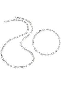 Schmuckset Firetti "Multipack Schmuck Geschenk Silber 925 Halskette Armkette Figarokette" Gr. 45, silber (silberfarben), Schmuck_Sets, Damen, 45, Silber 925 (Sterlingsilber), Schmuckset