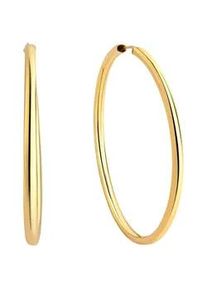 Paar Creolen Firetti "Schmuck Geschenk Silber 925 Basic 2 mm breit" Gr. 50, gold (gelbgoldfarben), Ohrringe, Damen, 50, Silber 925 (Sterlingsilber)