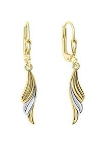 Paar Ohrh&auml;nger Firetti "Schmuck Geschenk Gold 375 Ohrschmuck Patentbrisur", gold (gelbgoldfarben, wei&szlig;goldfarben), Ohrringe, Damen, Gelbgold 375