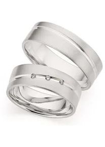 Phoenix Trauring PH&Ouml;NIX "Schmuck Geschenk Silber 925 Trauring Ehering LIEBE versch. Varianten" Gr. 61, silber (silberfarben), Fingerringe, Damen, 61, ohne Brillanten, Silber 925 (Sterlingsilber), 6,5mm, Trauring, Made in Germany - wahlweise mit oder ohne Brillanten