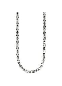Edelstahlkette Bruno Banani "Schmuck Geschenk Halskette K&ouml;nigskette 4-Kant-Optik Silber" Gr. 55, silber (edelstahlfarben), Halsketten, Herren, 55, Edelstahl, L: 55, Edelstahlkette