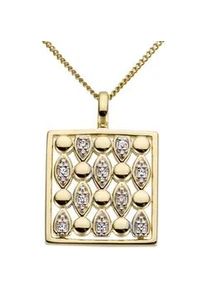 Kettenanh&auml;nger Firetti "Schmuck Geschenk Gold 585 Halsschmuck Anh&auml;nger f&uuml;r Halskette", wei&szlig; (gelbgoldfarben, wei&szlig;goldfarben, wei&szlig;, wwei&szlig;), Schmuckanh&auml;nger, Damen, 0,05 P2 = erkennbare Einschl&uuml;sse, Diamanten Gelbgold 585, 2,05 g, Diamanten, Gelbgold 585, Kettenanh&auml;nger, mit Brillanten