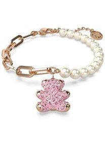 Armband Swarovski "TEDDY" Gr. M, rosa (ros&eacute;goldfarben, rosa, wei&szlig;, rosa), Armb&auml;nder, Damen, M, Metall Perlen, Metall, Perlen, Armband, mit Swarovski Kristall - mit Swarovski Perle