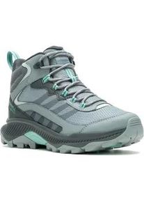 Wanderschuh Merrell "SPEED STRIKE 2 MID GORE-TEX", Damen, Gr. 40, grau (monument), Synthetik, Textil, Schuhe Wanderschuh, wasserdicht