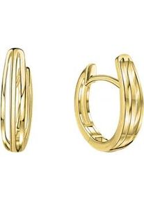 Paar Creolen Firetti "Schmuck Geschenk Gold 333 geschwungen", gold (gelbgoldfarben), Ohrringe, Damen, 12mm, Gelbgold 333