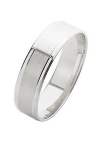 Trauring Firetti "Schmuck Geschenk Gold 375 Hochzeit Ehering Trauring "LIEBE" Gr. 21, wei&szlig; (wei&szlig;goldfarben), Fingerringe, Damen, 21, ohne Brillanten, Wei&szlig;gold 375, 6mm, Trauring, Made in Germany, wahlweise mit oder ohne Brillanten