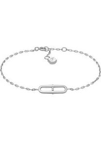 Armband Fossil "Schmuck Geschenk Silber 925 Armkette Heritage", silber (silberfarben, kristallwei&szlig;, kristallwei&szlig;), Armb&auml;nder, Damen, 19cm, Silber 925 (Sterlingsilber), Armband, mit Zirkonia (synth.)