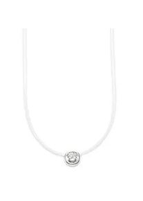 Kette mit Anh&auml;nger Bruno Banani "Schmuck Geschenk Silber 925 Halsschmuck Halskette Stein Gold o. Silber", bunt (silberfarben, wei&szlig;), Halsketten, Damen, Nylon Silber 925 (Sterlingsilber), L: 45, Nylon, Silber 925 (Sterlingsilber), mit Zirkonia (synth.)