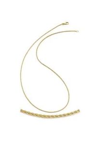 Collierkettchen Firetti "Schmuck Geschenk Gold 333 Zopfkettengliederung 1,3 mm breit" Gr. 60, gold (gelbgoldfarben), Halsketten, Damen, 60, Gelbgold 333, B: 1,3mm, Made in Germany, B:1,3mm