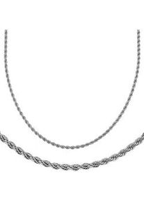 Kette ohne Anh&auml;nger Firetti "Schmuck Geschenk Silber 925 Halsschmuck Halskette Kordelkette" Gr. 50, silber (silberfarben), Halsketten, Damen, 50, Silber 925 (Sterlingsilber), B: 1,9mm, Made in Germany, B:1,9mm