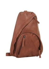 Umh&auml;ngetasche wouwou, Damen, Gr. B/H/T: 36cm x 25cm x 8cm onesize, braun (cognac), Leder, vintage, Taschen Umh&auml;ngetasche, echt Leder