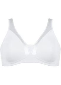 High-Apex-BH Naturana "Body Shaping", Damen, Gr. 95, Cup D, wei&szlig;, Obermaterial: 81% Polyamid, 19% Elasthan, unifarben, BHs High-Apex-BH, Glanzband, breite Tr&auml;ger, weich, bequem, ohne B&uuml;gel, Entlastungstr&auml;ger