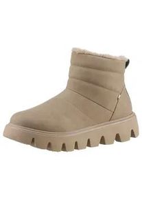 Winterboots Rieker SPORT, Damen, Gr. 38, braun (camelfarben), Nubukleder, unifarben, Schuhe Winterboots, Schlupfboots, Stiefelette mit herausnehmbarer Soft-Einlage
