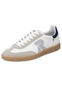 Sneaker Rieker SPORT "San Diego Swing2GO", Herren, Gr. 42, grau (wei&szlig;, grau), Leder, Veloursleder, kontrastfarbene Details, Schuhe Sneaker, Retro-Sneaker aus der neuen Christoph Kramer Kollektion