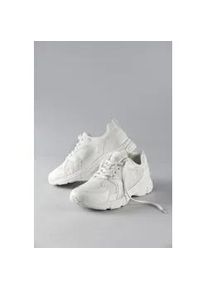 Sneaker ANISTON SHOES, Damen, Gr. 39, silber (wei&szlig;, silberfarben), Lederimitat, Textil, Schuhe Modernsneaker Sneaker low Ugly Shoes, Freizeitschuh, Halbschuh, Schn&uuml;rschuh - NEUE KOLLEKTION