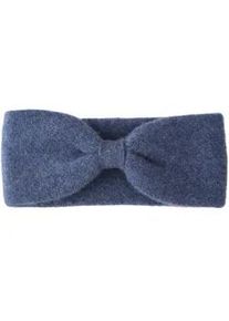 Stirnband Zwillingsherz "Knoten", Damen, blau (jeansblau), Strick, Kaschmir, M&uuml;tzen Stirnband, Cashmere, Feinstrick
