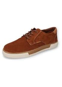Sneaker Camel Active, Herren, Gr. 45, braun (cognac), Veloursleder, Schuhe Sneaker, Schn&uuml;rschuh, Freizeitschuh, Business Sneaker mit Schn&uuml;rung