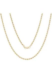 Collierkettchen Firetti "Schmuck Geschenk Gold 585 Kordelkettengliederung 3,0 mm breit" Gr. 45, gold (gelbgoldfarben), Halsketten, Damen, 45, Gelbgold 585, B: 3mm, B:3mm