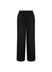 Leinenhose Freequent "FQLAVA-PANT", Damen, Gr. XL, N-Gr, schwarz, Web, Obermaterial: 55% Leinen, 45% Viskose, unifarben, lang, Hosen, Sommerhose aus Leinenmix und mit Kordelzug