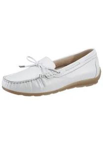 Mokassin Ara "ALABAMA", Damen, Gr. 8,5, wei&szlig;, Glattleder, unifarben, Schuhe Slipper Mokassin Loafer, Slipper, Freizeitschuh mit High Soft Wechselfu&szlig;bett in Weite G