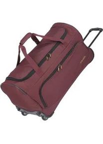 Reisetasche Travelite "Basics Fresh, 71 cm, schwarz", Damen, Gr. B/H/T: 71cm x 36cm x 35cm, rot (bordeaux), Polyester, Taschen Reisetasche, Duffle Bag Reisegep&auml;ck Reisebag mit Rollen