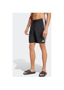 Badeshorts Adidas PERFORMANCE "3-STREIFEN 8-INCH", Herren, Gr. M, N-Gr, schwarz-wei&szlig; (schwarz, wei&szlig;), Obermaterial: 100% Polyester, Badehosen Badeshorts, Topseller