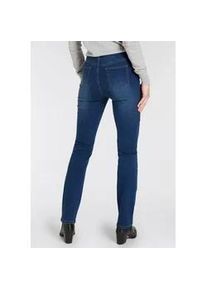 Gerade Jeans Arizona "Ultra-Stretch", Damen, Gr. 52, N-Gr, blau (dunkelblau use), Denim/Jeans, Obermaterial: 74% Baumwolle, 24% Polyester, 2% Elasthan, unifarben, Basic, gerade lang, Jeans, Used-Look-Waschung, Topseller