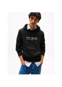 Hoodie Tommy Hilfiger "BRAND LOVE HILFIGER HOODIE", Herren, Gr. M, schwarz, Sweatware, Obermaterial: 100% Baumwolle, Rippb&uuml;ndchen, Sweatshirts Hoodie