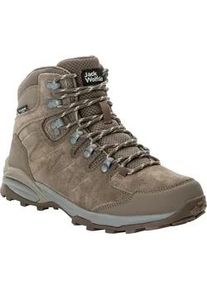 Wanderschuh Jack Wolfskin "REFUGIO TEXAPORE MID W", Damen, Gr. 40, braun (chestnut), Leder, Synthetik, Schuhe Wanderschuh, wasserdicht, Trekkingschuh