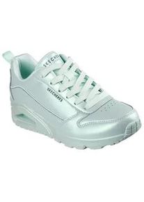Sneaker Skechers "UNO-GALACTIC GAL", Damen, Gr. 42, gr&uuml;n (mintfarben), Lederimitat, metallic, schimmernd, Schuhe Sneaker, Freizeitschuh, Keilsneaker, Schn&uuml;rschuh mit Skech Air Ausstattung