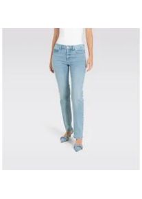 Stretch-Jeans MAC "Dream", Damen, Gr. 40, L&auml;nge 30, blau (aqua blau random wash), Denim/Jeans, Obermaterial: 91% Baumwolle, 6% Polyester, 3% Elasthan, eng normal, Jeans, mit Stretch f&uuml;r den perfekten Sitz, Topseller
