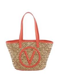 Shopper Valentino BAGS "SHOPPING SAMUELA", Damen, Gr. B/H/T: 45cm x 27cm x 15cm, natur, coral, Polyurethan, Taschen Shopper, Henkeltasche, Schultertasche, Handtasche Damen