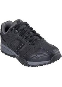 Schn&uuml;rschuh Skechers "URBAN TRAX", Herren, Gr. 41, schwarz (schwarz, grau), Leder, Synthetik, Schuhe Schn&uuml;rschuh, Outdoorschuh, Sneaker mit gepolsterter Innensohle
