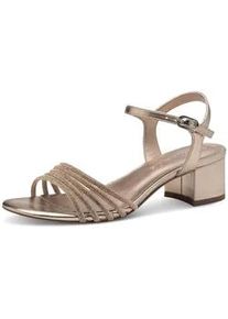 Sandalette Tamaris, Damen, Gr. 39, rosa (rosa, glitzer), Lederimitat, Textil, festlich, Schuhe Sandalette, Blockabsatz, Festtagsschuh, Abendschuh mit funkelnden Schmucksteinen