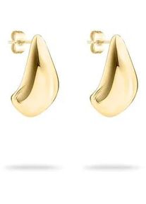 Paar Ohrstecker Tamaris "Schmuck Geschenk Edelstahl Ohrringe Organic Shapes", gold (gelbgoldfarben), Ohrringe, Damen, Edelstahl