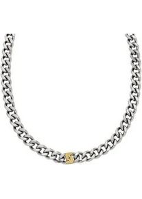 Kette ohne Anh&auml;nger Emporio Armani "Schmuck Geschenk Edelstahl Bicolor", gold (edelstahlfarben, gelbgoldfarben), Halsketten, Damen, Edelstahl, L: 52 B: 10mm, B:10mm