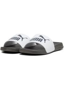 Badesandale Puma "POPCAT 20 BX", Herren, Gr. 44,5, schwarz-wei&szlig; (Puma wei&szlig;, schwarz coal), Synthetik, unifarben, Schuhe, Badelatschen