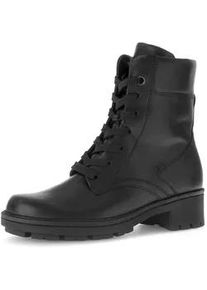 Schn&uuml;rstiefelette Gabor, Damen, Gr. 38, schwarz, Kalbsleder, unifarben, Schuhe Schn&uuml;rstiefelette, Blockabsatz, Schn&uuml;rboots in Bequemweite G (= weit)