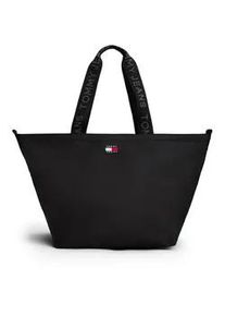 Tommy Hilfiger Tragetasche TOMMY JEANS "TJW ESS DAILY TOTE", Damen, Gr. B/H/T: 52cm x 31cm x 26cm, schwarz, Textil, Taschen, Damen Umh&auml;ngetasche, Shopper mit Logoflagge