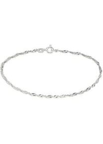 Armband Bruno Banani "Schmuck Geschenk Silber 925 Armschmuck Armkette Singapurkette" Gr. 19, silber (silberfarben), Armb&auml;nder, Damen, 19, Silber 925 (Sterlingsilber), Armband, Made in Germany