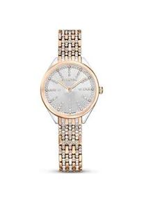 Quarzuhr Swarovski "ATTRACT PAV&Egrave;", rosa (ros&eacute;goldfarben, silberfarben), Armbanduhren, Damen, Quarzuhr, Armbanduhr, Damenuhr, Swarovski-Kristalle, Swiss Made