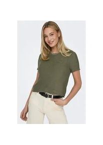 Kurzarmpullover Only "ONLSUNNY S/S PULLOVER NOOS KNT", Damen, Gr. XS, gr&uuml;n (kalamata), Strick, Obermaterial: 55% Polyacryl, 45% Nylon, unifarben, regular fit normal, Rundhals, Rippstrickb&uuml;ndchen, Pullover, Kunstfaser, regular fit