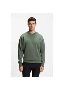 Sweatshirt BOSS Green "Salbo", Herren, Gr. L, gr&uuml;n (open gr&uuml;n358), Sweatware, Obermaterial: 95% Baumwolle, 5% Elasthan, unifarben, regular fit, Rundhals, eingesetzt B&uuml;ndchen, Sweatshirts Sweatshirt, mit Logodruck