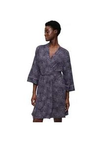 Morgenmantel Triumph "Aura Spotlight Robe 01", Damen, Gr. 36/38, grau (grau combination), Modal, Midil&auml;nge, Hausm&auml;ntel, weich, atmungsaktiv, knielang